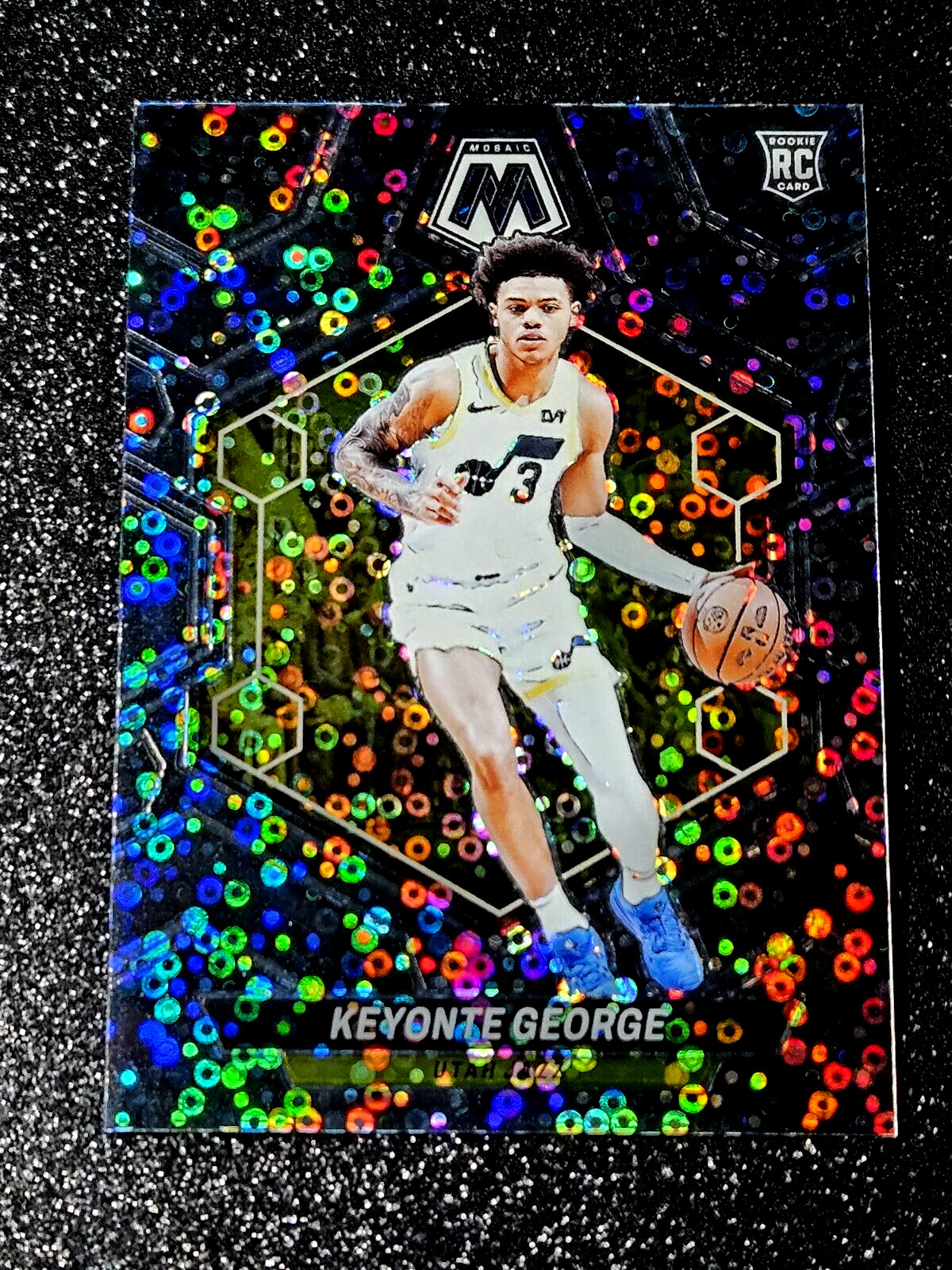 2023-24 Panini Mosaic Fast Break Disco Rookie Keyonte George Prizm RC #222 MINT