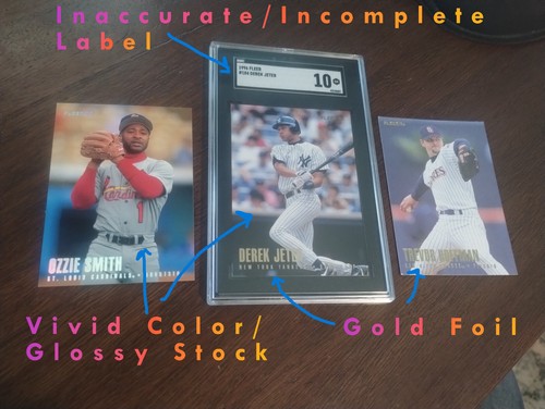 Fleer Tiffany 1996 #184 Derek Jeter SGC 10 gemme ottime condizioni variante GOLD FOIL folle! - Foto 9 di 11