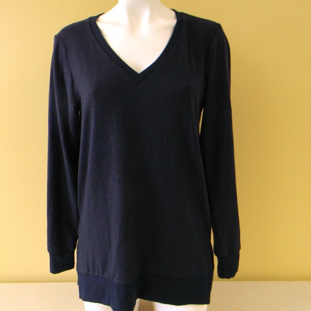 lucky brand v neck tunic sweater