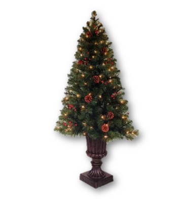 4' CELEBRATE IT BOSTON PINE & BERRIES ENTRYWAY CHRISTMAS TREE INDOOR
