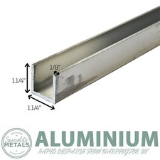 Spezialmetalle Aluminium U-Kanal | 1,1/4" Blende x 1/8" Wand - U Profil