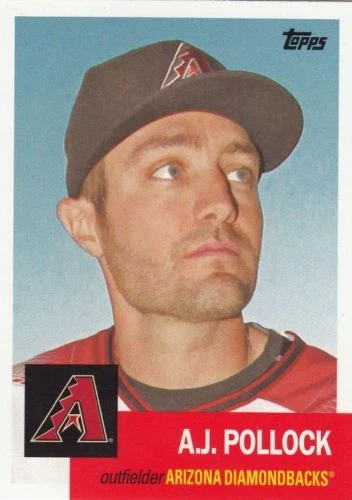 #88 A J Pollock diamondbacks 2016 Topps Archives 1953 GOLD version 5x7 #/10 made - Image 2 of 2