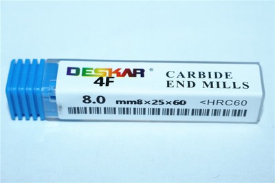 DESKAR High quality HRC60° 1P 4F 3.0mm4×8×50 Solid TiALN CNC Carbide end mill