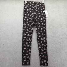 Leggings Wild Fable Women's X-Small High-Rise Pink Floral Print Black MSRP: 12