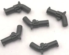 Lego 5 New Dark Bluish Gray Minifigure Weapon Gun Pistols Revolver Large Parts