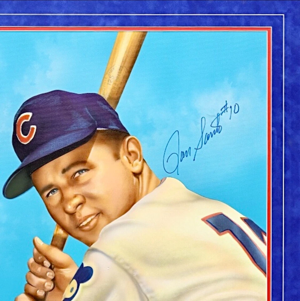 1/1 💥Ron Santo💥 Chicago Cubs Signed 24x32 Canvas Art Gary Longordo Autograph - Image 2 of 4