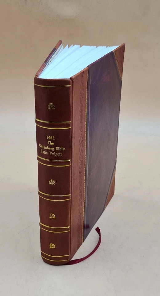 1462 The Gutenberg Bible Latin Vulgate 1710 [Leather Bound] Foto 3 de 4