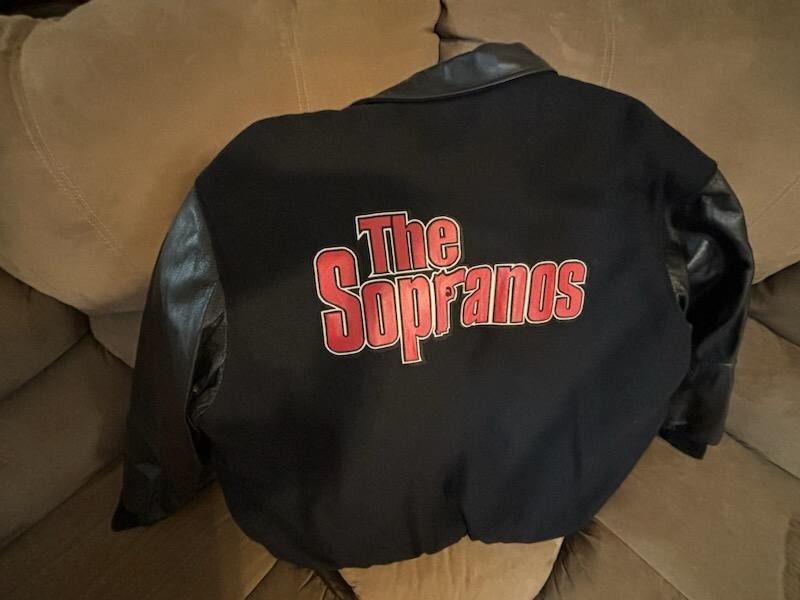 VINTAGE SOPRANOS BOMBER VARSITY JACKET LEATHER, WOOL