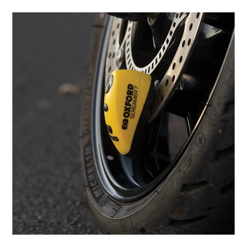 Oxford 7 Screamer 100dB Alarm 7mm Pin Motorbike Disc Brake Lock - Picture 3 of 4