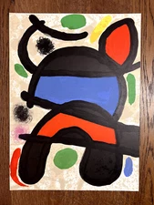 Joan Miro Original Stone Lithograph 1970 Rare Limited Edition