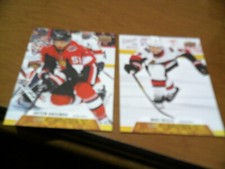 2 dif UPPER DECK CANVAS INSERTS- OTTAWA- ARTEM ANISIMOV & MIKE REILLY- MINT