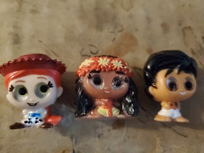 Disney Doorables Disney Characters Lot Of 3, Moana, Aladdin & Jessie