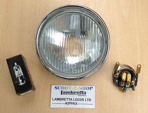 Lambretta Li Series 3 Headlight Head Lamp Bulb Holder Halogen Bulb New Ebay