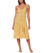 Sanctuary Women's Divas in the Details Yellow Coverup Dress Size M Cotton $89