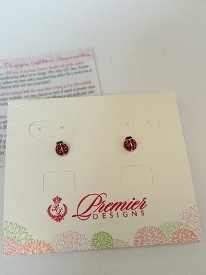 Lady Bug Premier Designs Earrings Brand New Super Cute