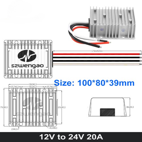 DC 12V to DC 24V 3A/5A/8A/10A/20A/30A/40A/50A Step Up Converter Boost Regulator - Picture 22 of 25