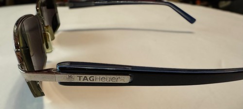 Tag Heuer TH8204 RX FRAME ONLY Sunglasses Eyeglasses Black Arm/Temple Blue Line - Picture 2 of 6