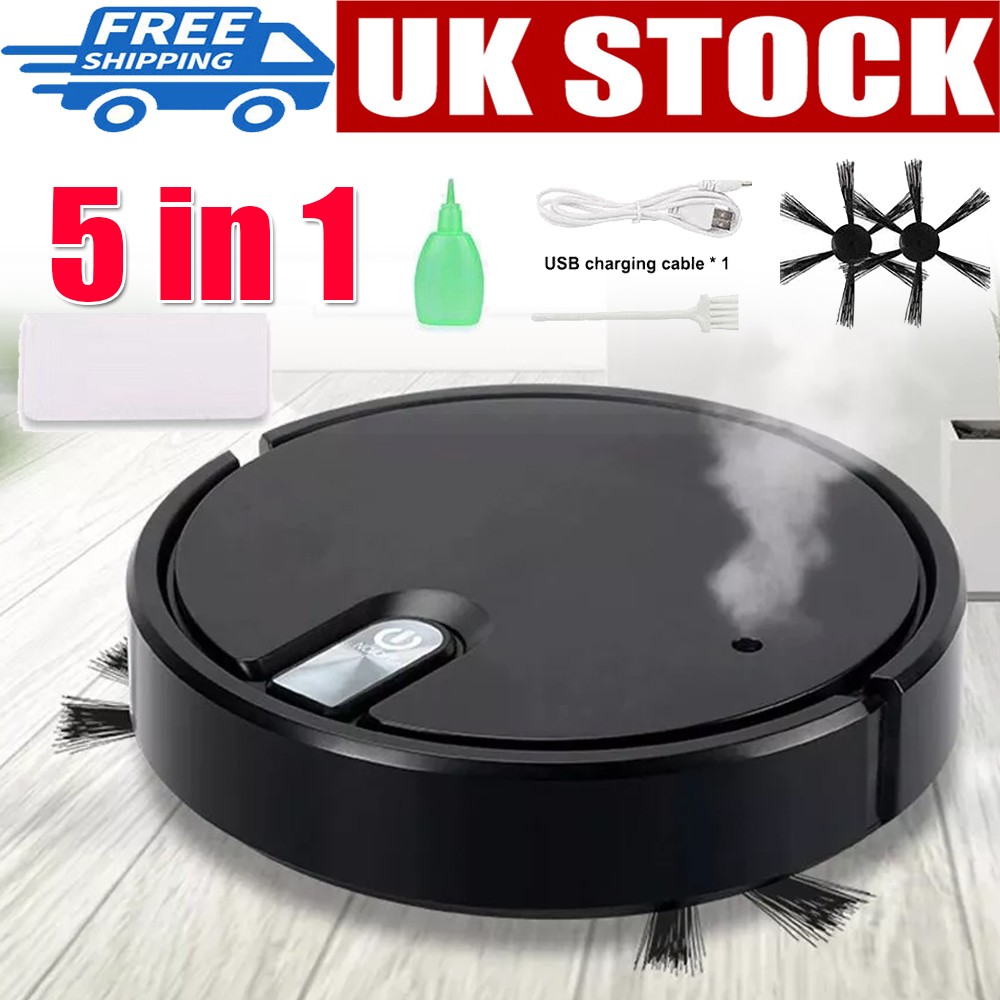 Hybrid Robot Vacuum Cleaner 5-in-1 Sweep and Mop 1800Pa Quiet 1200mAH Battery UK