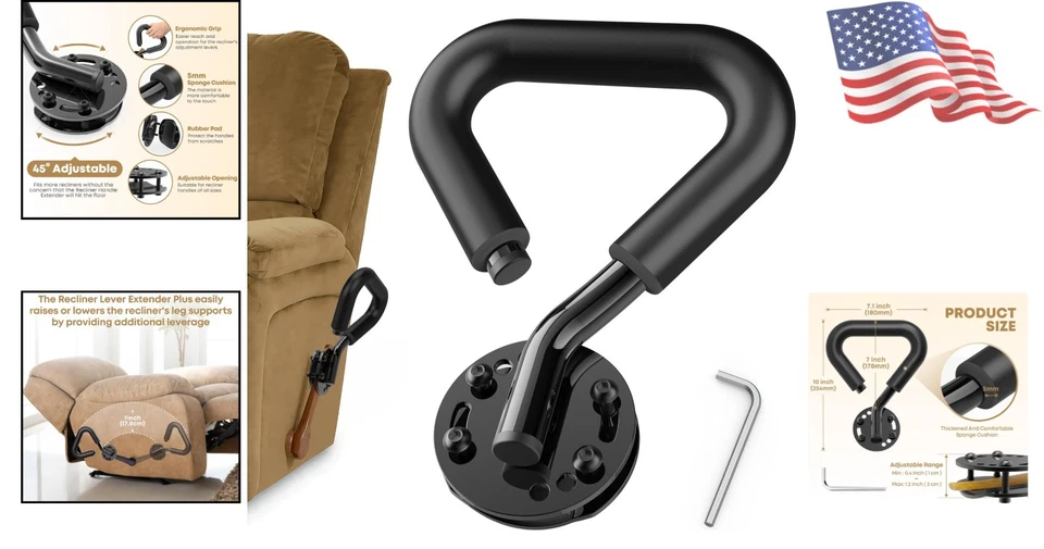 Lazy Boy Recliner Handle Extender - Durable, Adjustable Comfort Tool for Seniors - Image 2 of 4