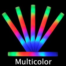 10PCS LED Glow Sticks RGB Foam Light Sticks Colorful Party Cheer Tubes Xmas