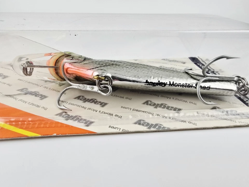 Vintage Bagley Monster Shad Diver in Flash Crippled Shad on Silver MSD-FCSS New - Image 4 of 4