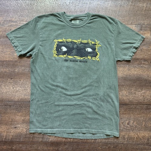 Mens M Green The Acacia Strain Box Logo Eyes DBL Sided "Die Slow" Rare T-Shirt - Picture 2 of 8