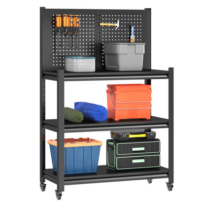 #ad 48quot; Adjustable Workbench with PegboardHeavy Duty Steel Work Bench Lockable $118.99
