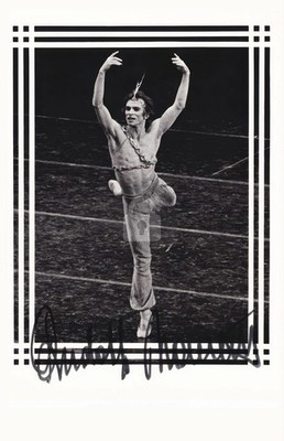 Rudolf Nureyev Signed Autograph Photo Postcard COPY