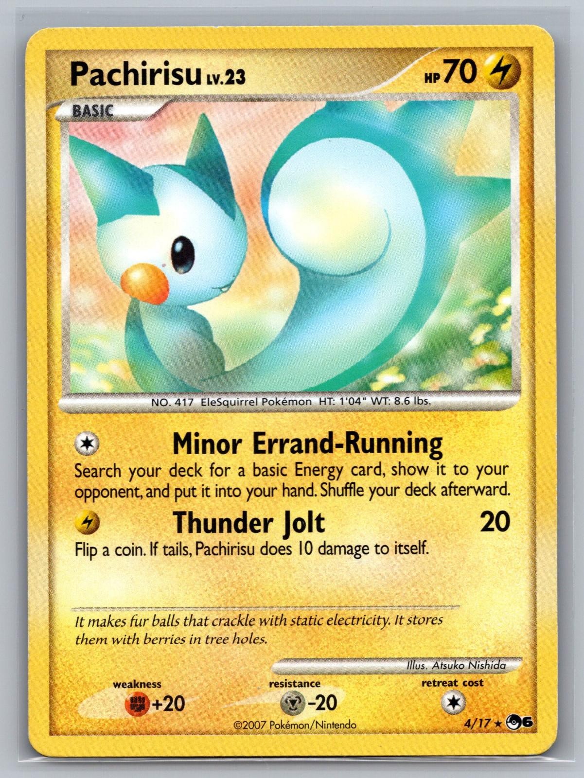 Pachirisu 4/17 Rare POP Series 6 Pokemon Lightly Played