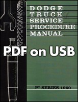 1960-1961 Dodge Truck USB Shop Manuell Pickup D100-D800 W100-W300 Service Repair