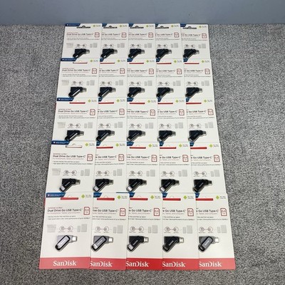 SanDisk Ultra Dual Drive Go USB Type-C Flash Drive 64GB Black 3.1 -Lot 25