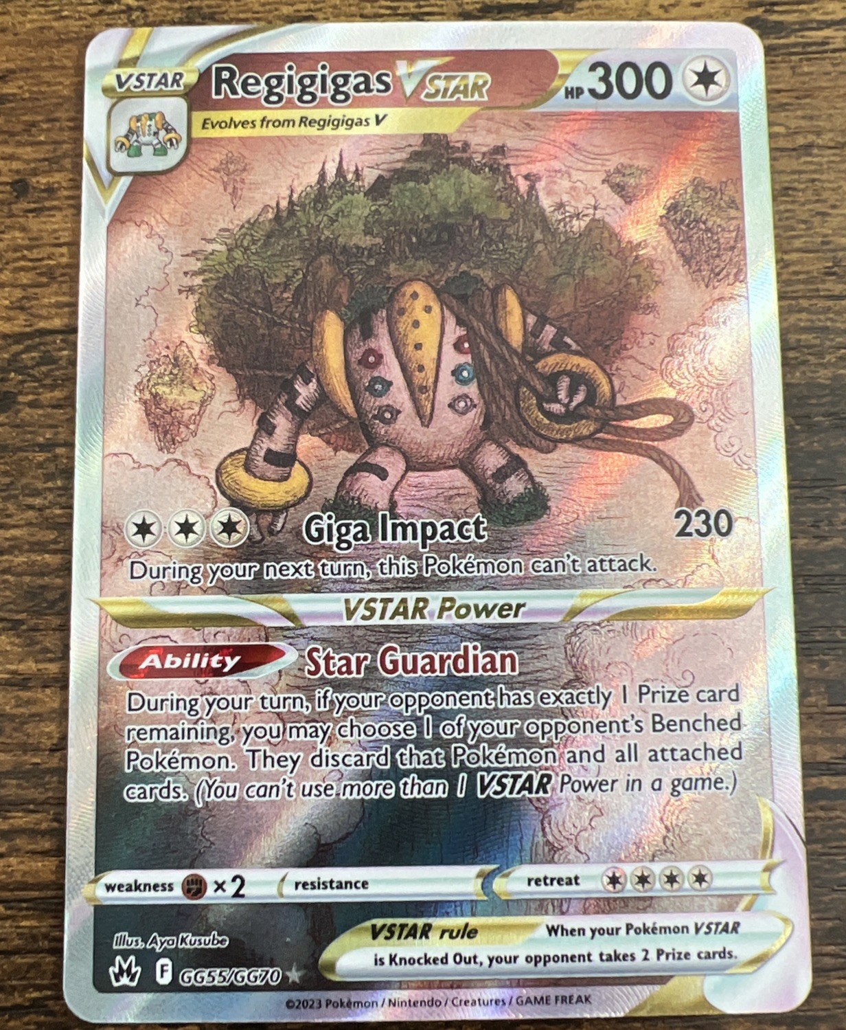 Pokemon - Regigigas VSTAR - GG55/GG70 Crown Zenith: Galarian Gallery - NM