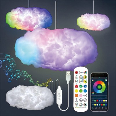 3D Big Cloud Lighting Light Smart Remote APP ThunderCloud Light For Esports Home