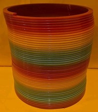 JUMBO 4.5" diameter Plastic Rainbow SLINKY Spring Toy