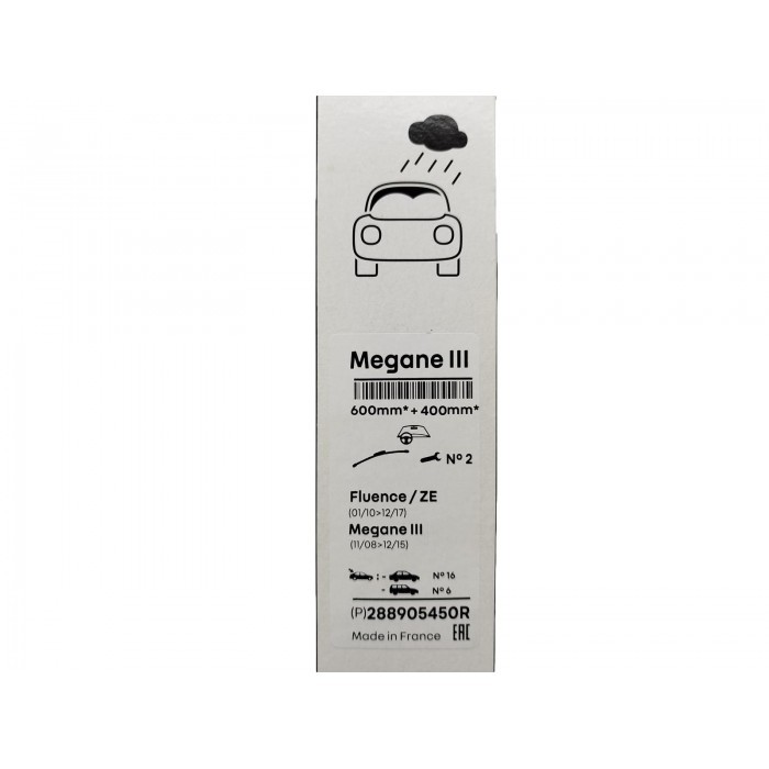 Essuie-Glace 600 400mm Haute Performance pour DS3 et Citroën C3