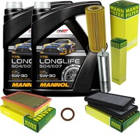 Mann Inspektionspaket 10L Mannol Longlife 504/507 5W-30 FüR BMW E65 E66 E67 745D