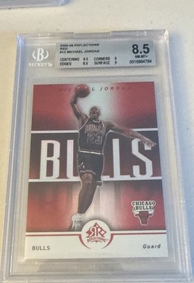 2005-06 Upper Deck  Reflections - Michael Jordan #12 Red 100/100 Bookend BGS 8.5