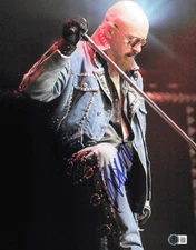 Rob Halford Autographed Signed 11x14 Photo Judas Priest Beckett BAS QR #AE31745