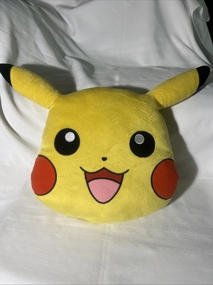 Pikachu Pokémon head pillow 12 x 12  (face) plush yellow
