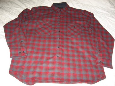 Pendleton Maverick Wool Plaid Men's Long Sleeve Button Up Shirt Large