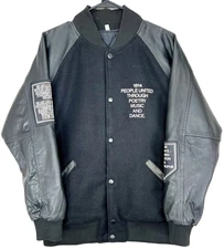 Vintage 90s Janet Jackson Rhythm Nation 1990 World Tour Letterman Jacket Medium