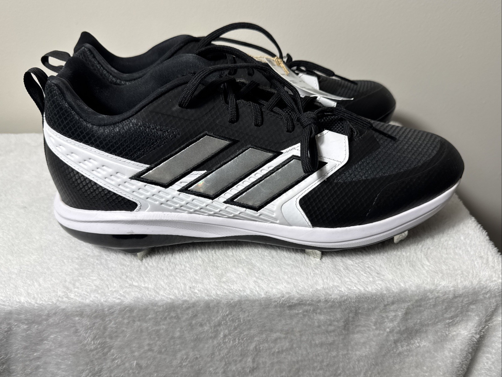 Size 17 Mens - Adidas Icon 8 TPU Black White Baseball Cleats NEW w Tags thumbnail 5