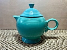 Vintage Homer Laughlin FIESTAWARE Fiesta Turquoise 5-Cup Teapot Pot Crock w/ Lid
