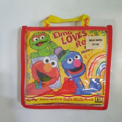  Elmo liebt Rot Ein Buch über Farben interaktives weiches Stoffbuch 6+ Monate Import