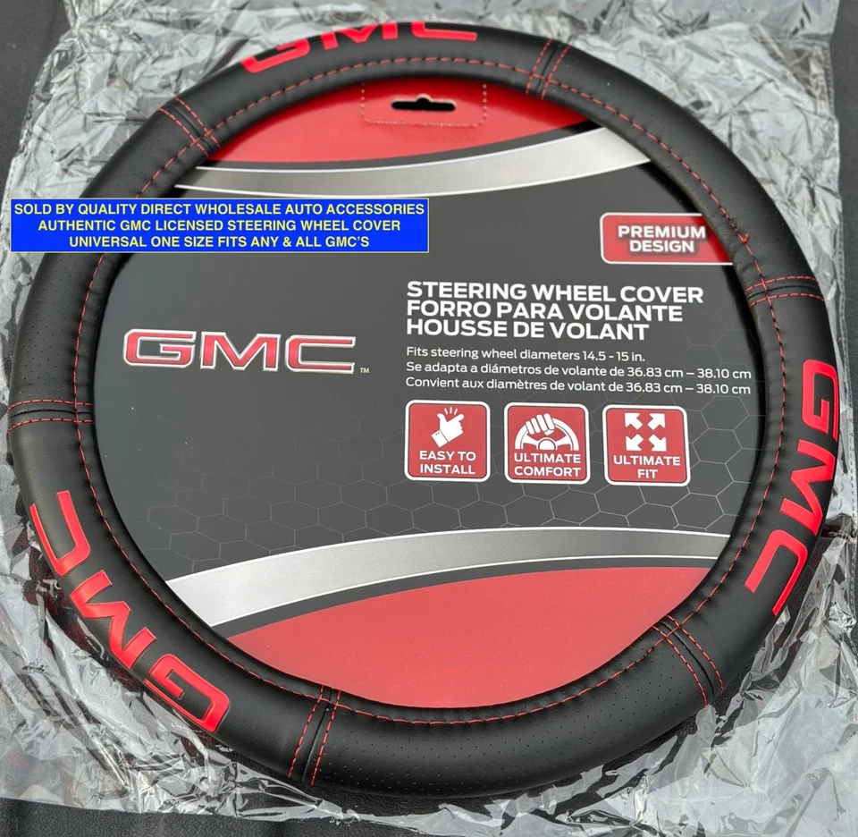 GMC Deluxe Authentic Steering Wheel Cover Best GIFT Protect NEW - Изображение 2 из 3