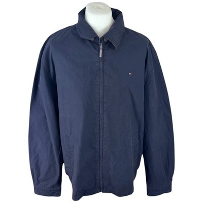 Tommy Hilfiger Jacke XXL Herren Blau Baumwolle Harrington Jacket Reißverschluss Herren
