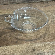 Imperial CANDLEWICK Large Heart Shaped Handled Bowl 11.5" x 9.5"