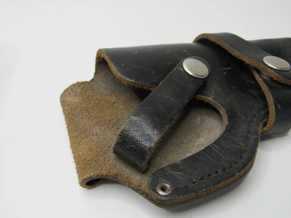 VINTAGE EIG BRAND Western Style WS-RG Black  LEATHER HOLSTER  #P14 - Image 3 of 4