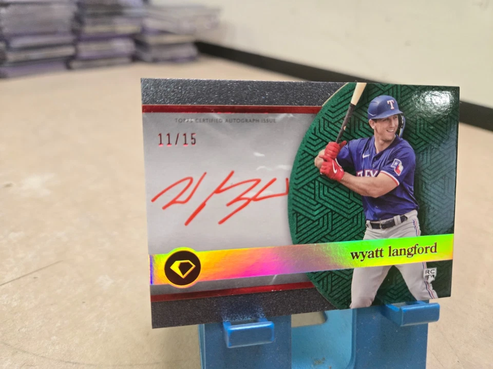 2024 Topps Diamond Icons Wyatt Langford Rookie Red ink /15 - Image 2 of 4