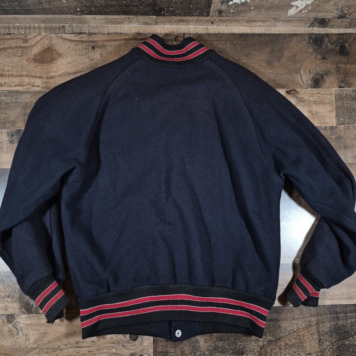 Vintage Lasley Knitting Letterman Varsity Jacket Mens 38 50s 60s